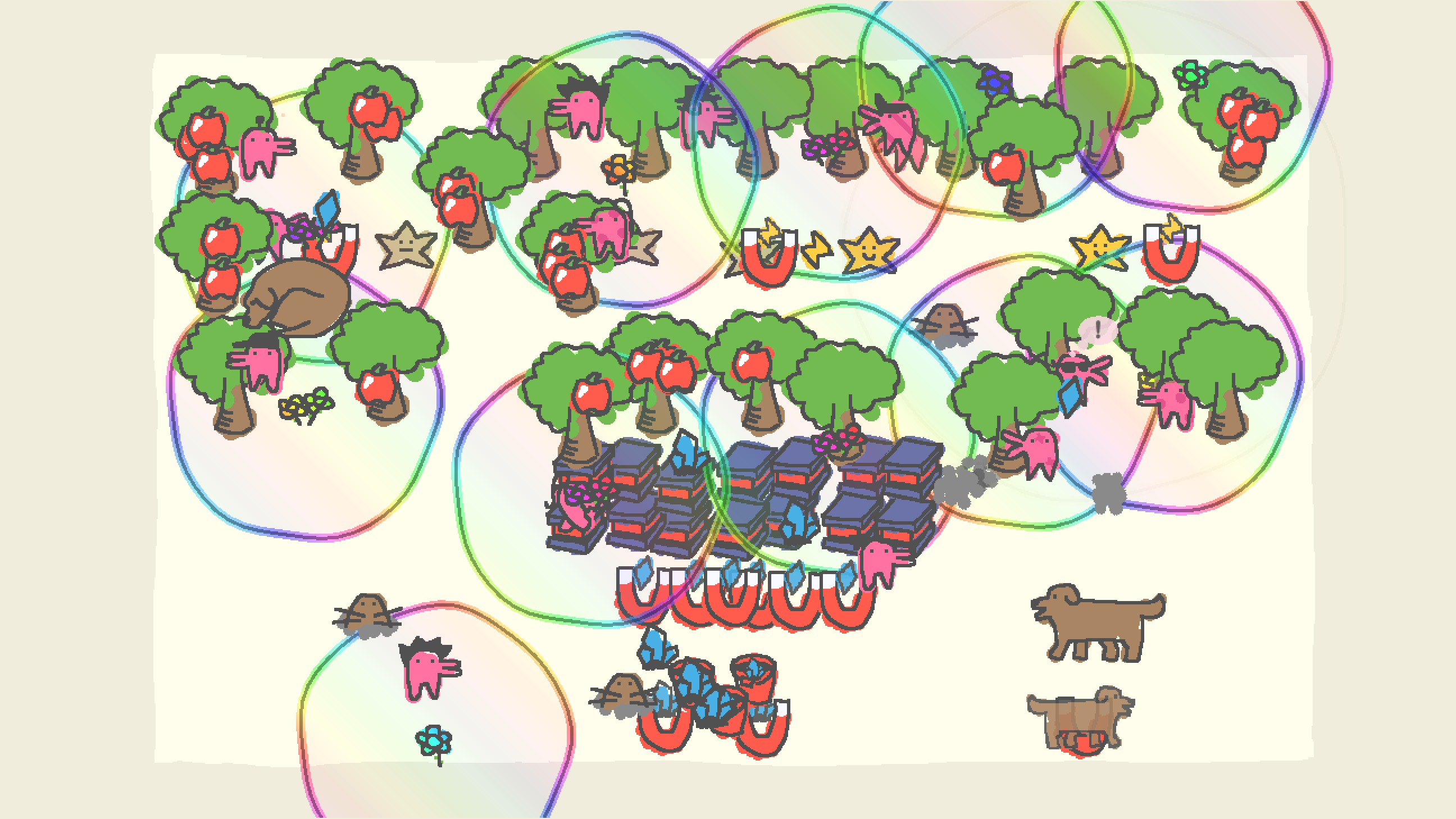 A fully built-out Florp farm running at scale